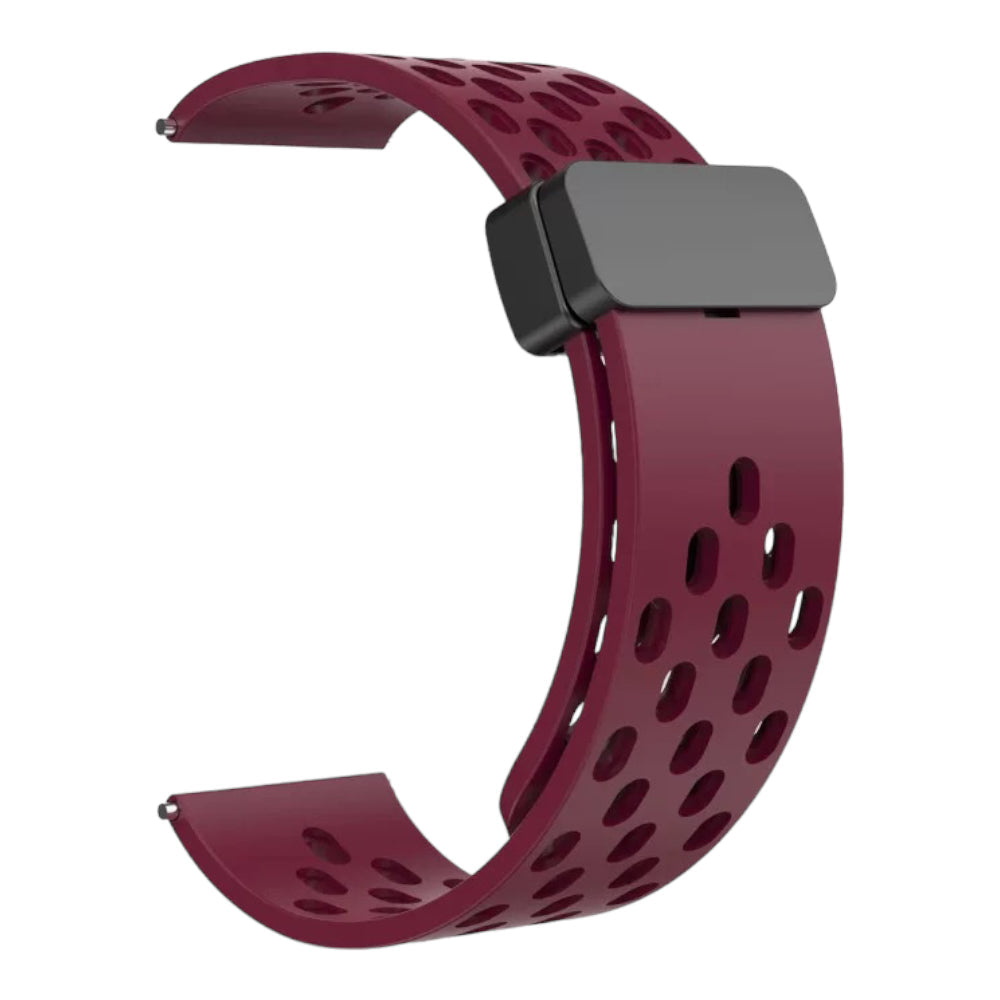 maroon-magnetic-sports-garmin-venu-x1-watch-straps-nz-magnetic-sports-watch-bands-aus