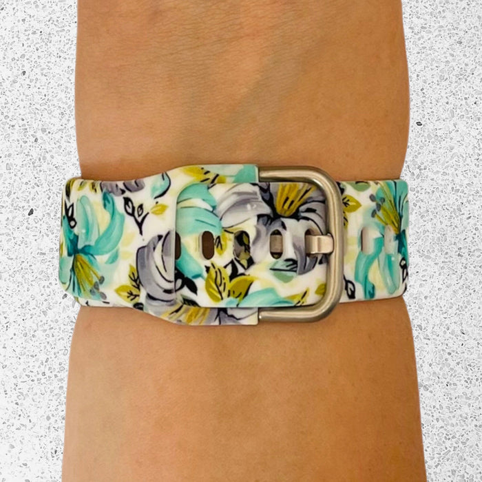 flowers-white-garmin-fenix-e-watch-straps-nz-pattern-straps-watch-bands-aus