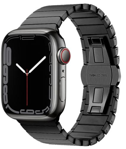 Apple-Watch-Ultra-Titanium-Metal-Link-Watch-Bands-Black