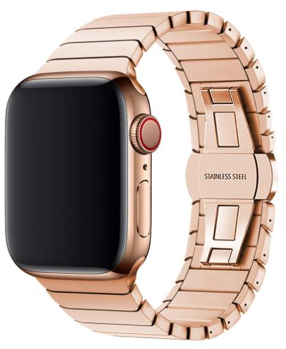 Apple-Watch-Ultra-Titanium-Metal-Link-Watch-Bands-Rose-Gold