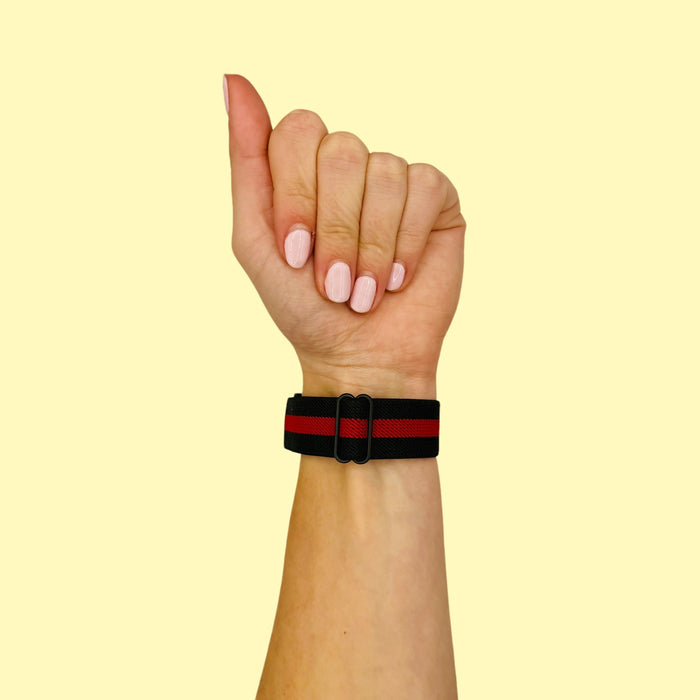 black-red-stripe-polar-grit-x2-pro-watch-straps-nz-braided-loop-flex-watch-bands-aus
