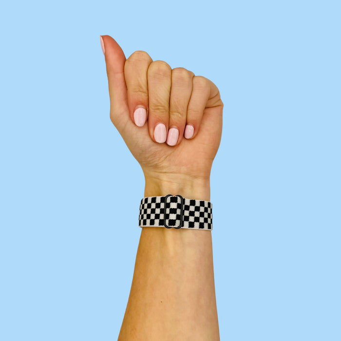 black-white-check-xiaomi-redmi-watch-5-active-watch-straps-nz-braided-loop-flex-watch-bands-aus