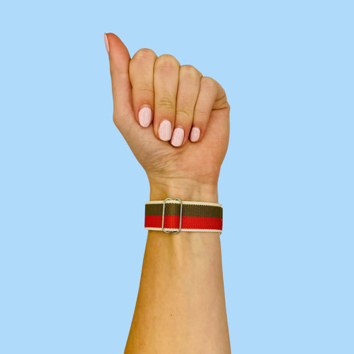 red-brown-white-stripe-garmin-instinct-2-watch-straps-nz-braided-loop-flex-watch-bands-aus