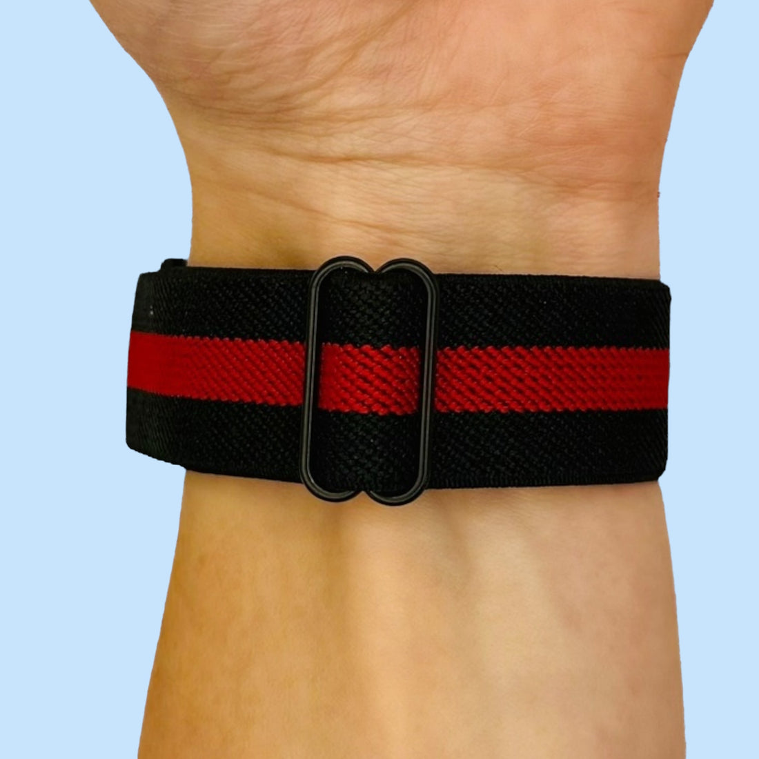 black-red-stripe-garmin-venu-x1-watch-straps-nz-braided-loop-flex-watch-bands-aus-996805