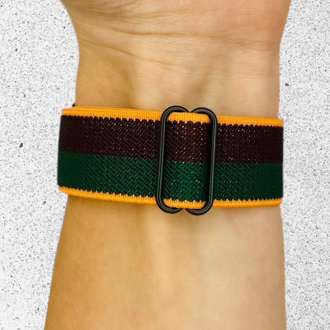 green-brown-orange-stripe-garmin-venu-x1-watch-straps-nz-braided-loop-flex-watch-bands-aus-996809