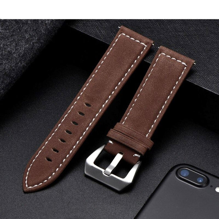 blue-silver-buckle-huawei-watch-5-(46mm)-watch-straps-nz-retro-leather-watch-bands-aus