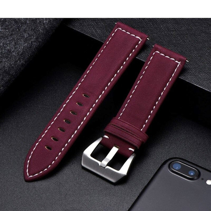 red-silver-buckle-993040-huawei-watch-fit-5-watch-straps-nz-retro-leather-watch-bands-aus