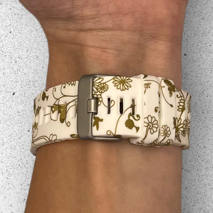 gold-flowers-garmin-fenix-e-watch-straps-nz-pattern-silicone-watch-bands-aus