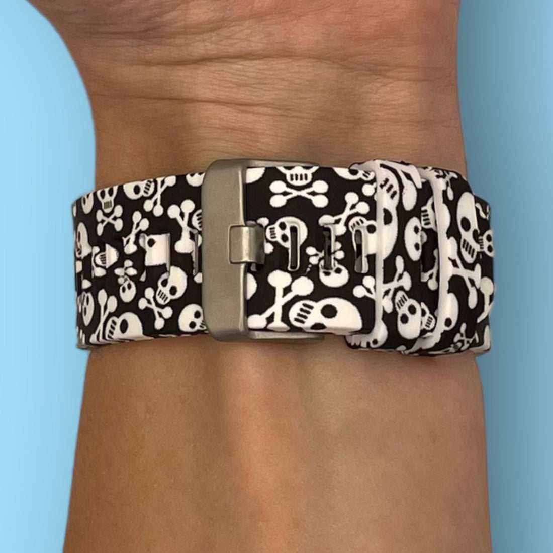 skull-crossbonmes-garmin-instinct-3-(45mm)-watch-straps-nz-pattern-silicone-watch-bands-aus