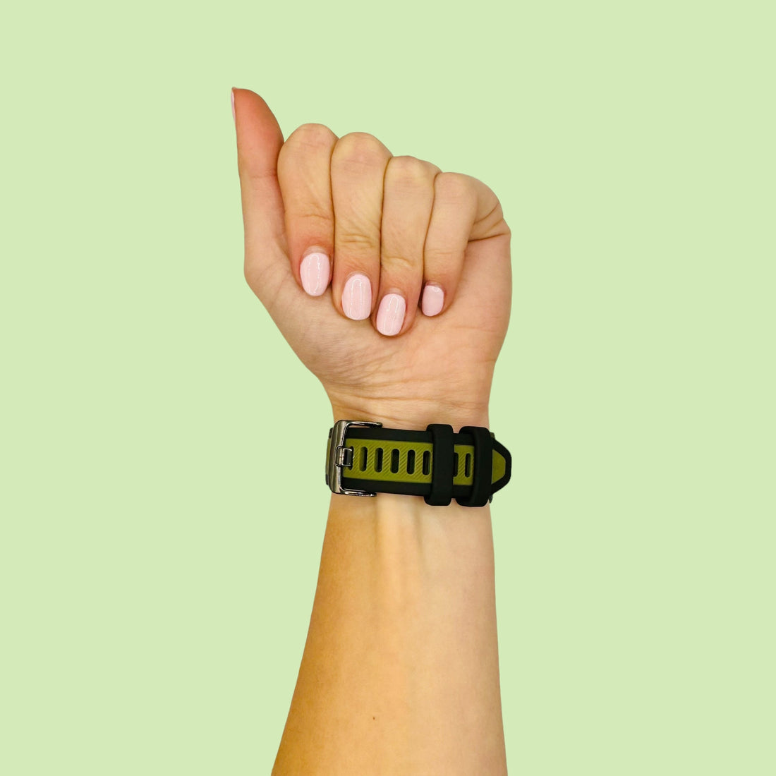 black-green-garmin-venu-x1-watch-straps-nz-dual-colour-silicone-watch-bands-aus-996631