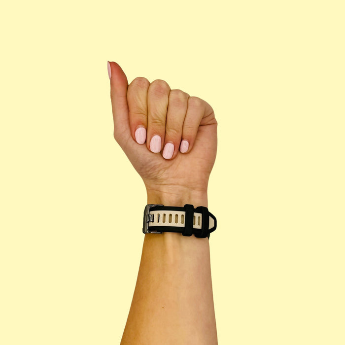 black-beige-withings-move-move-ecg-watch-straps-nz-dual-colour-silicone-watch-bands-aus