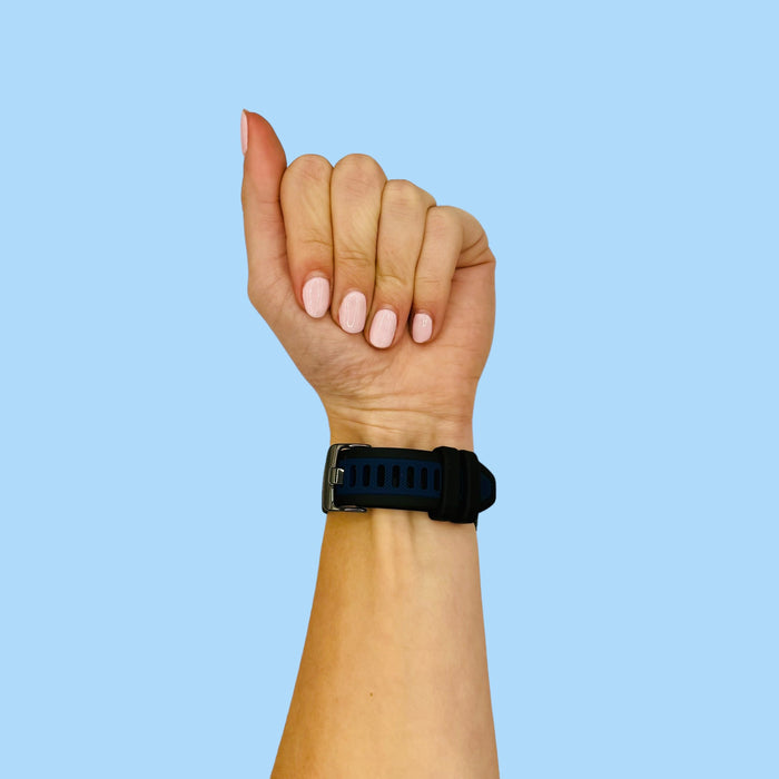 black-navy-blue-huawei-watch-gt-5-41mm-watch-straps-nz-dual-colour-silicone-watch-bands-aus