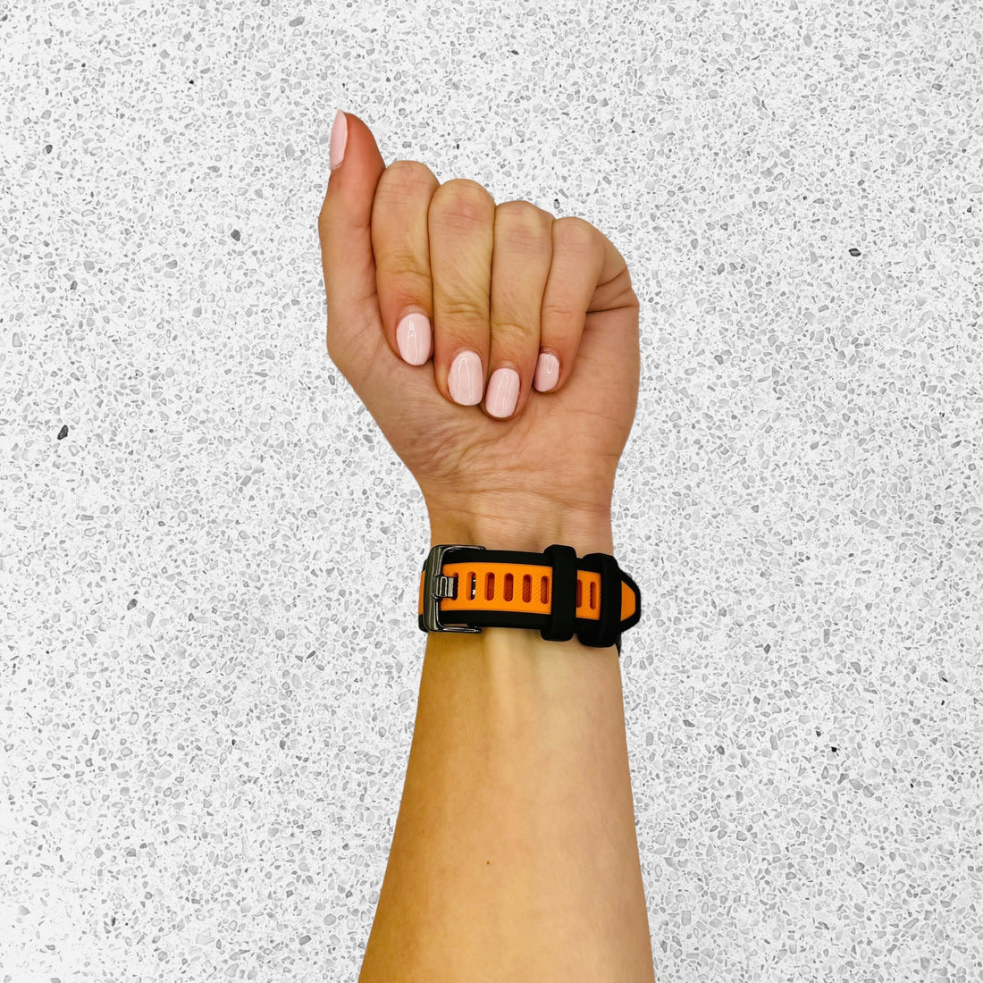 black-orange-huawei-watch-3-pro-watch-straps-nz-dual-colour-silicone-watch-bands-aus-996622