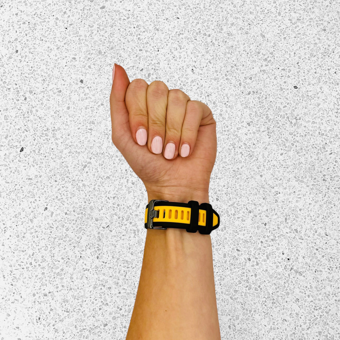 black-yellow-samsung-galaxy-watch-6-classic-(43mm)-watch-straps-nz-dual-colour-silicone-watch-bands-aus-996613