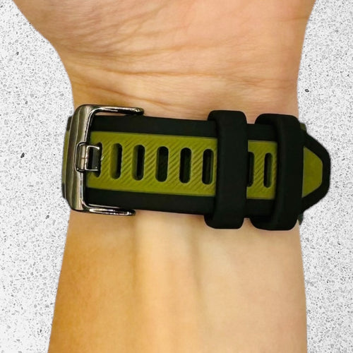 black-green-polar-ignite-watch-straps-nz-dual-colour-silicone-watch-bands-aus
