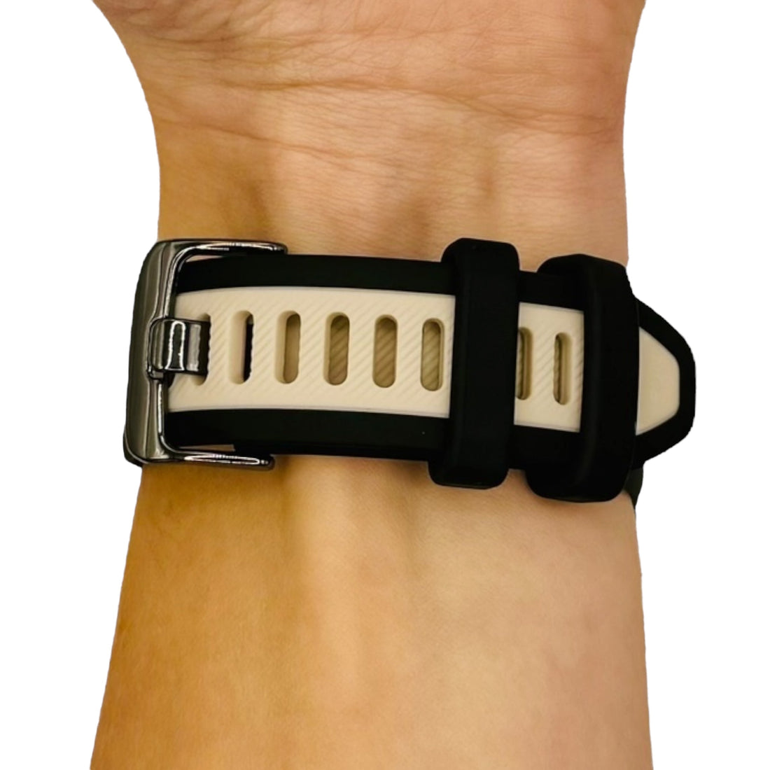 black-beige-garmin-venu-x1-watch-straps-nz-dual-colour-silicone-watch-bands-aus-996625
