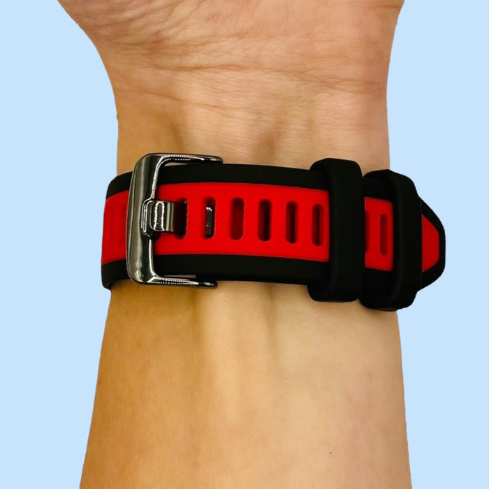 black-red-quicksilver-22mm-range-watch-straps-nz-dual-colour-silicone-watch-bands-aus
