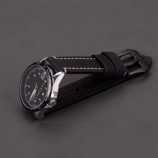 black-black-buckle-google-pixel-watch-4-(41mm)-watch-straps-nz-retro-leather-watch-bands-aus