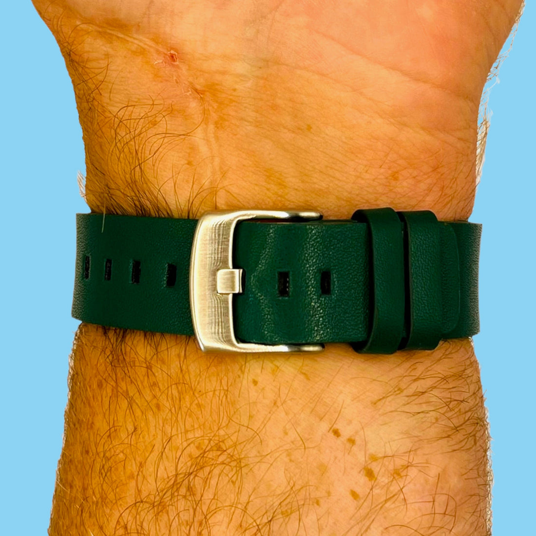 green-silver-buckle-garmin-venu-x1-watch-straps-nz-leather-watch-bands-aus