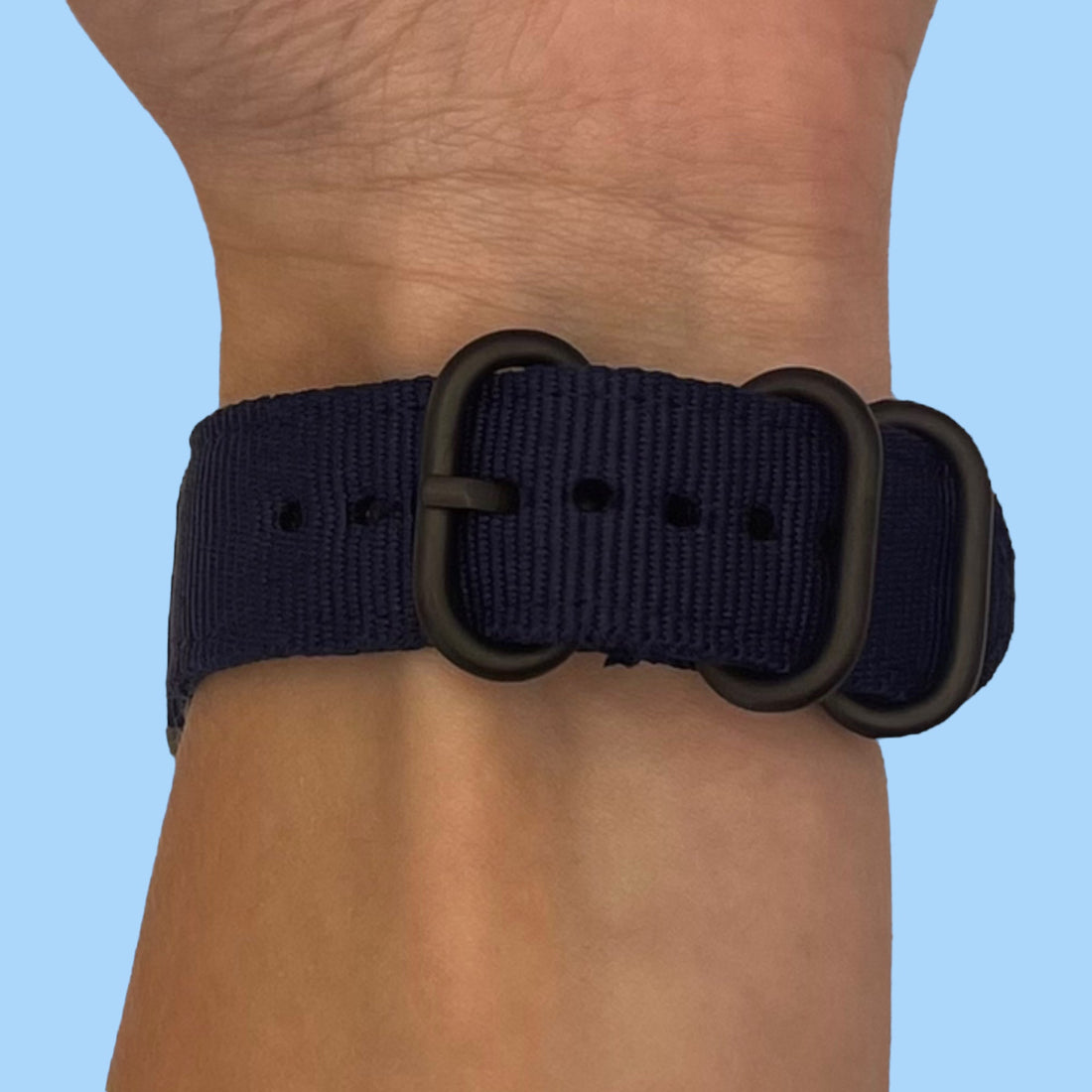 blue-samsung-galaxy-watch-5-(40-44mm)-watch-straps-nz-nato-nylon-watch-bands-aus