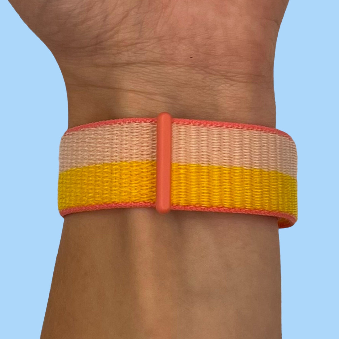 peach-yellow-garmin-forerunner-955-watch-straps-nz-nylon-sports-loop-watch-bands-aus