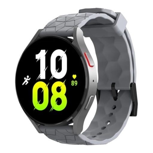 grey-hex-pattern-garmin-fenix-9-(51mm)-watch-straps-nz-silicone-football-pattern-watch-bands-aus