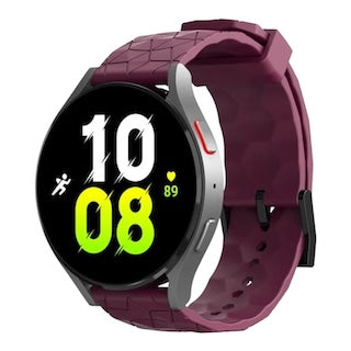 maroon-watch-straps-nz-silicone-football-pattern-watch-bands-aus