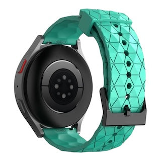 teal-hex-pattern-coros-pace-4-watch-straps-nz-silicone-football-pattern-watch-bands-aus