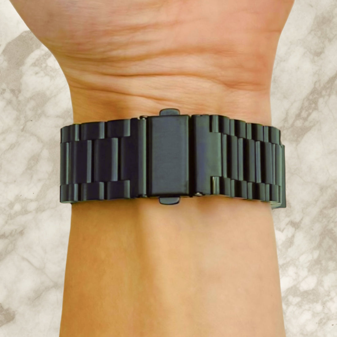 black-metal-garmin-forerunner-255s-watch-straps-nz-stainless-steel-link-watch-bands-aus