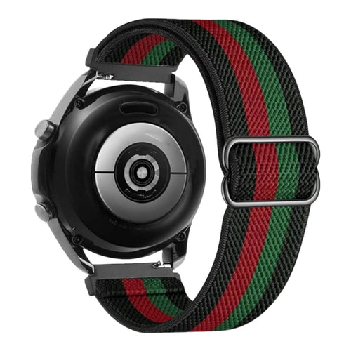 black-red-green-stripe-garmin-fenix-6s-watch-straps-nz-braided-loop-flex-watch-bands-aus