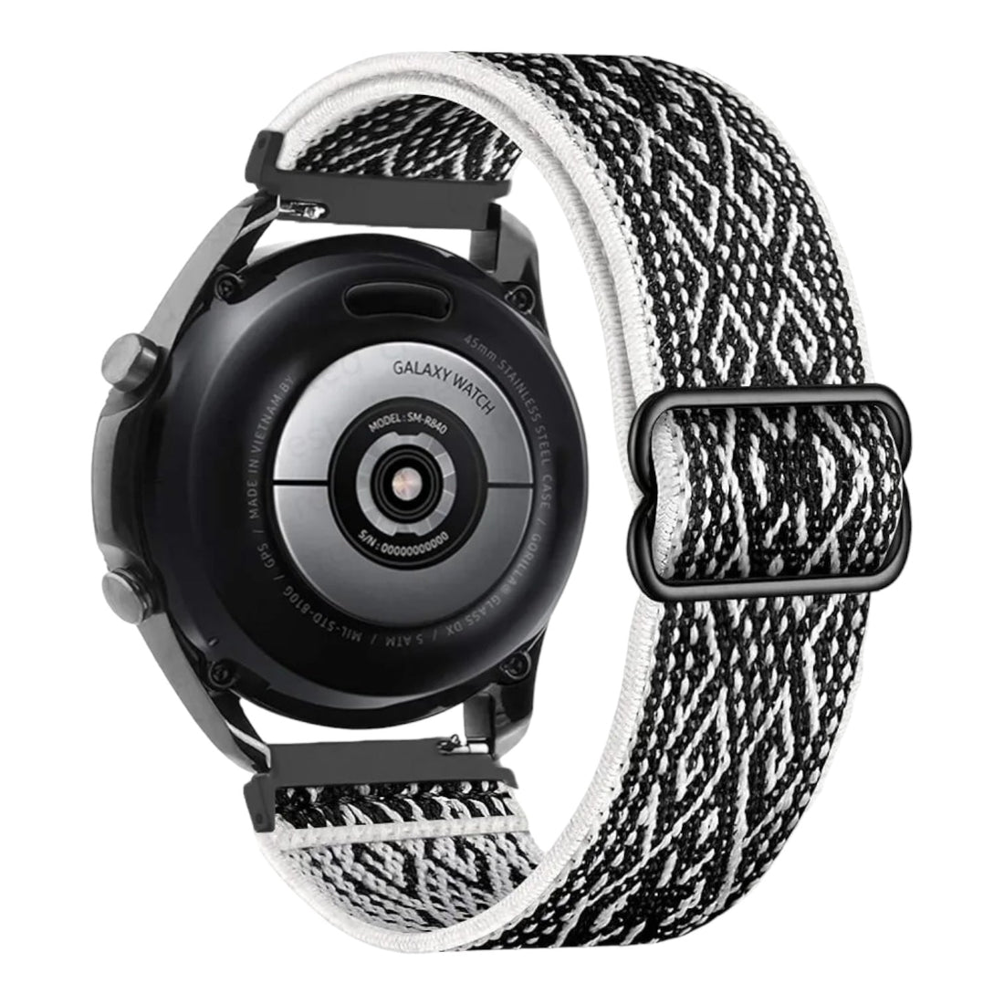 bohemian-black-white-huawei-watch-gt-5-(46mm)-watch-straps-nz-braided-loop-flex-watch-bands-aus-996818