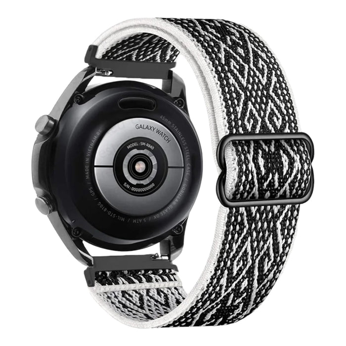 bohemian-black-white-samsung-gear-live-watch-straps-nz-braided-loop-flex-watch-bands-aus