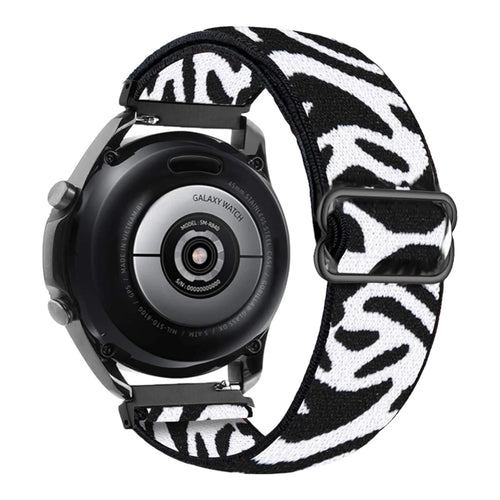 zebra-white-samsung-galaxy-watch-active-2-(40mm-44mm)-watch-straps-nz-braided-loop-flex-watch-bands-aus