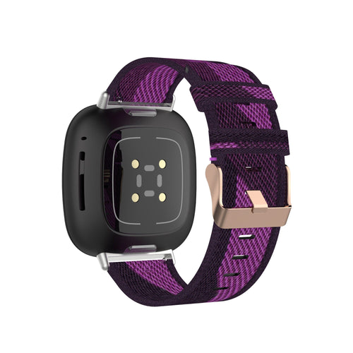 purple-pattern-samsung-galaxy-fit-3-watch-straps-nz-canvas-watch-bands-aus