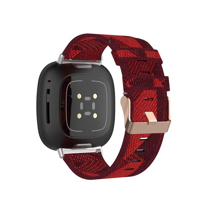 red-pattern-garmin-tactix-7-watch-straps-nz-canvas-watch-bands-aus