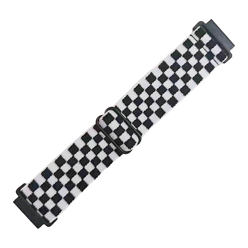Replacement-Braided-Loop-Flex-Watch-Straps-compatible-with-most-watches-nz-aus-black-white-check