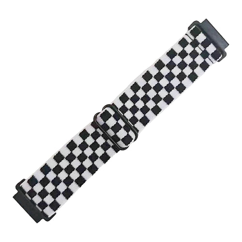 black-white-check-xiaomi-amazfit-stratos,-stratos-2-watch-straps-nz-braided-loop-flex-watch-bands-aus