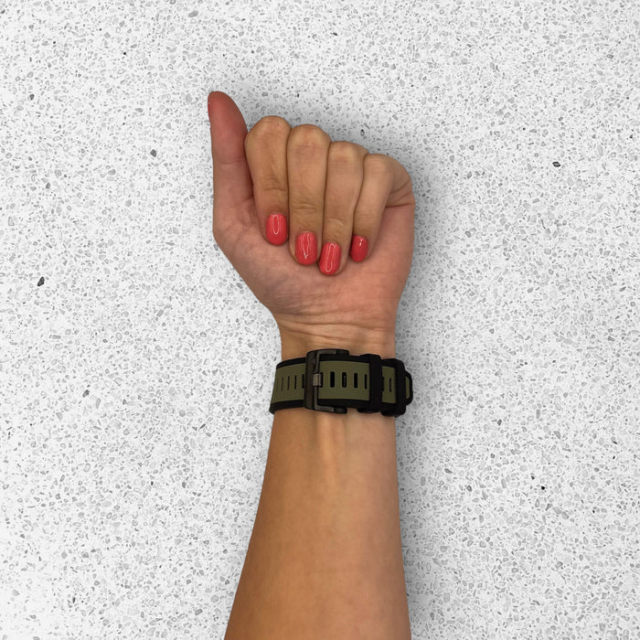 army-green-garmin-fenix-5-watch-straps-nz-dual-colour-sports-watch-bands-aus