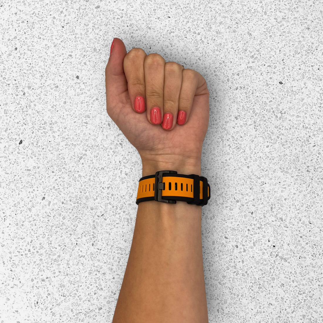 orange-garmin-quatix-8-(47mm)-watch-straps-nz-dual-colour-sports-watch-bands-aus