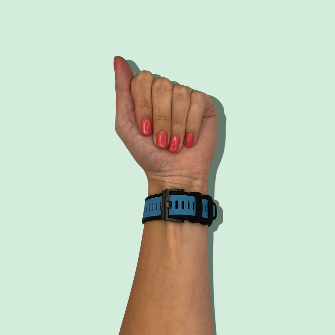 light-blue-garmin-approach-s70-(47mm)-watch-straps-nz-dual-colour-sports-watch-bands-aus-803600