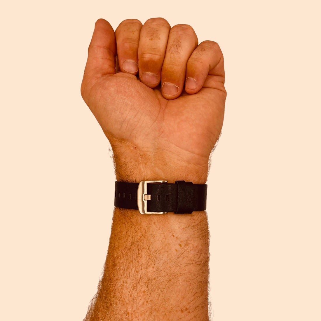 black-silver-buckle-garmin-instinct-3-(50mm)-watch-straps-nz-leather-watch-bands-aus