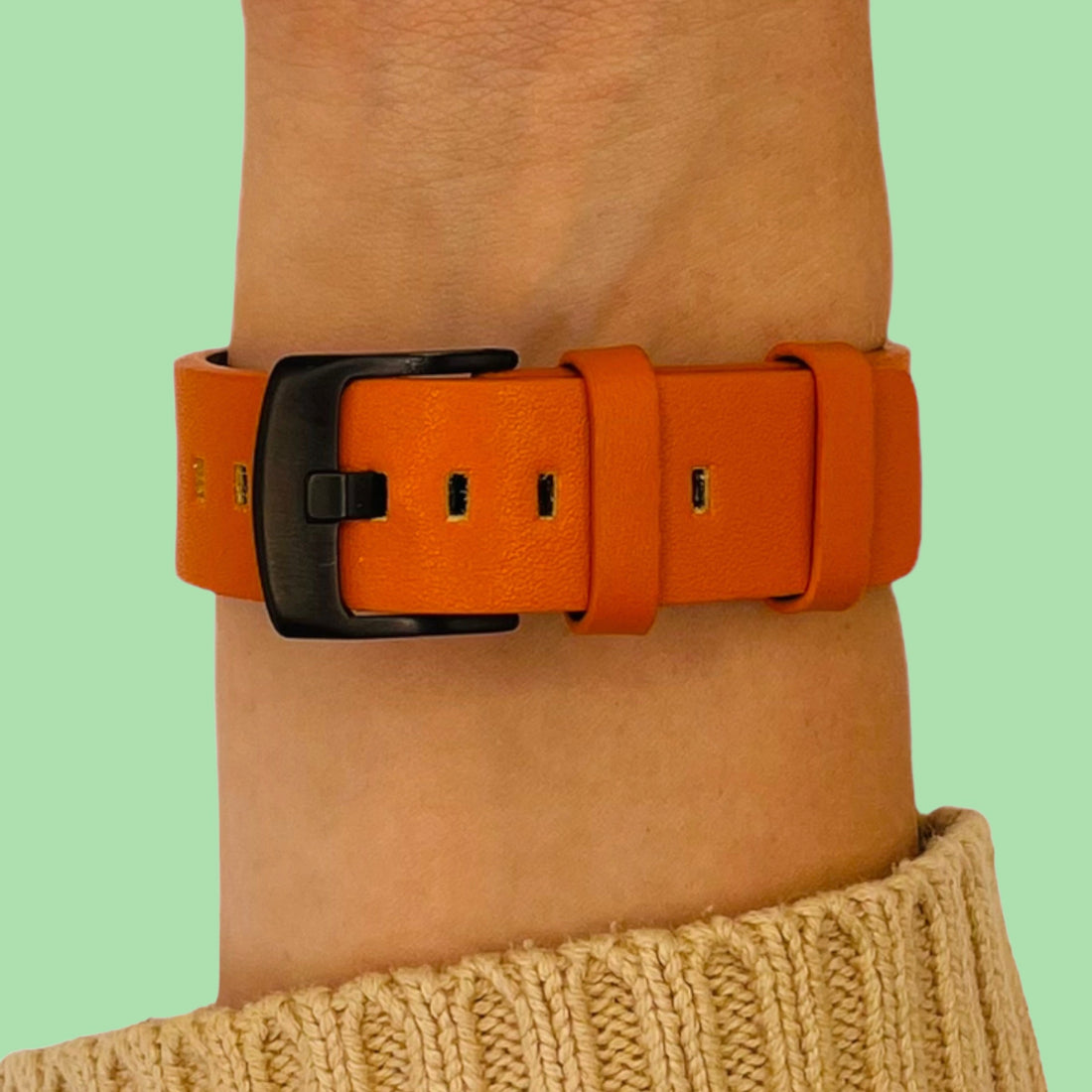 orange-black-buckle-samsung-galaxy-watch-ultra-watch-straps-nz-leather-watch-bands-aus