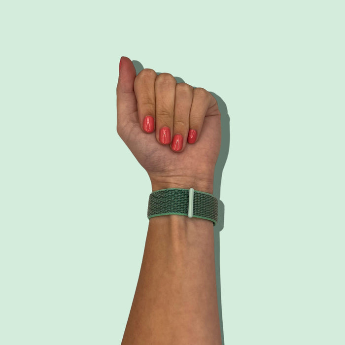 teal-garmin-venu-4-(45mm)-watch-straps-nz-nylon-sports-loop-watch-bands-aus