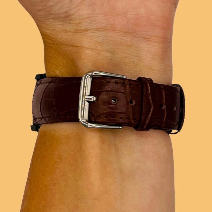 dark-brown-garmin-epix-pro-(gen-2,-42mm)-watch-straps-nz-snakeskin-leather-watch-bands-aus