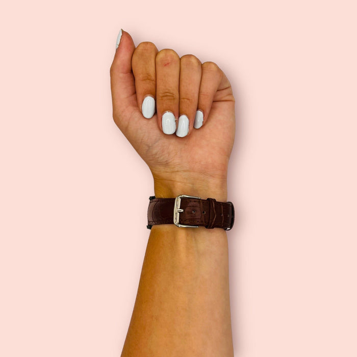 dark-brown-samsung-galaxy-fit-3-watch-straps-nz-snakeskin-leather-watch-bands-aus