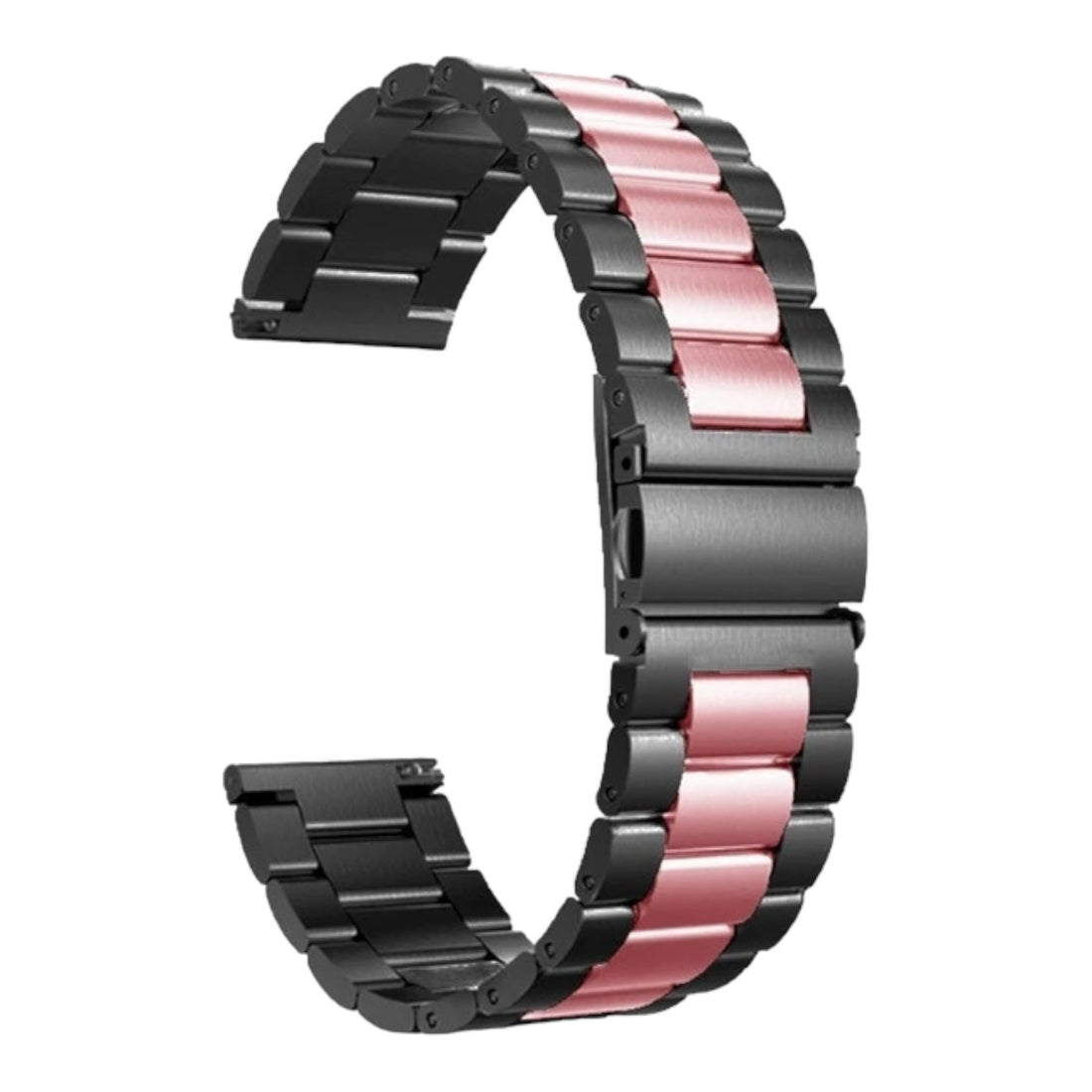 black-rose-pink-metal-garmin-vivoactive-4-watch-straps-nz-stainless-steel-link-watch-bands-aus-991094