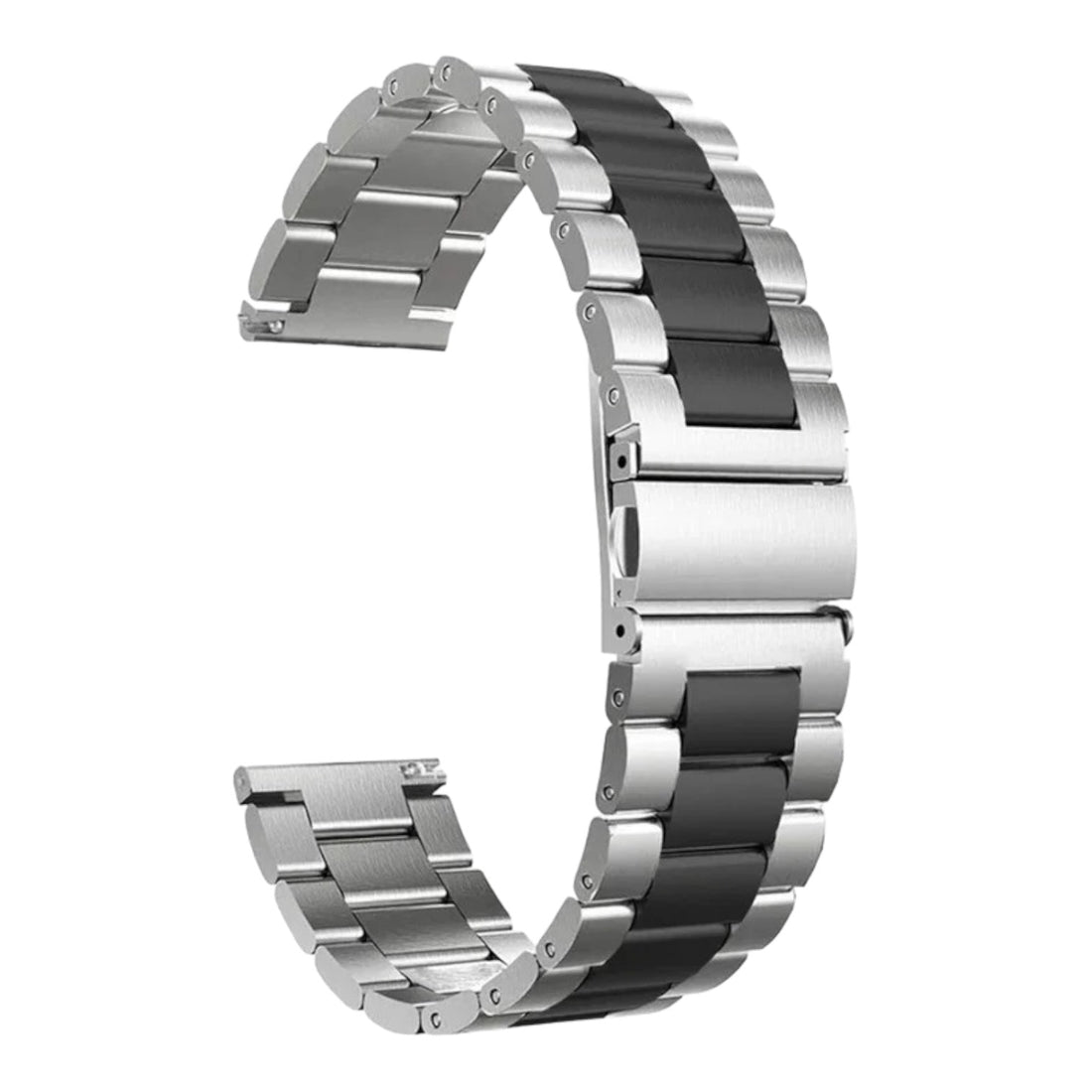 silver-black-metal-garmin-vivoactive-4-watch-straps-nz-stainless-steel-link-watch-bands-aus-991018