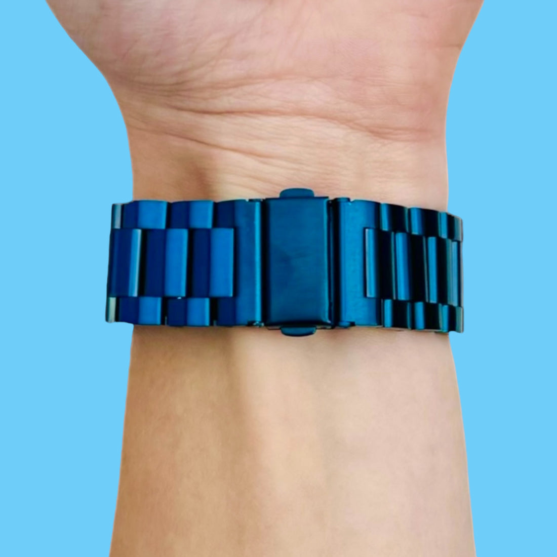 blue-metal-garmin-vivoactive-4-watch-straps-nz-stainless-steel-link-watch-bands-aus