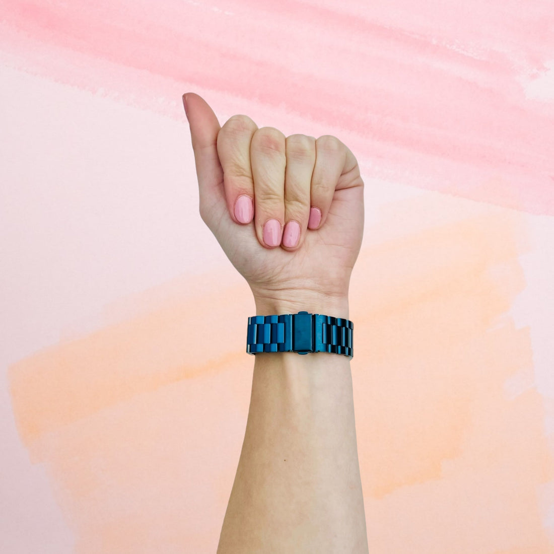 blue-metal-garmin-vivoactive-4-watch-straps-nz-stainless-steel-link-watch-bands-aus