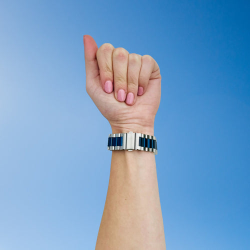 silver-blue-metal-garmin-18mm-range-watch-straps-nz-stainless-steel-link-watch-bands-aus